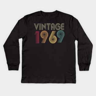 50th Birthday T Shirt Gift Vintage 1969 Classic Kids Long Sleeve T-Shirt